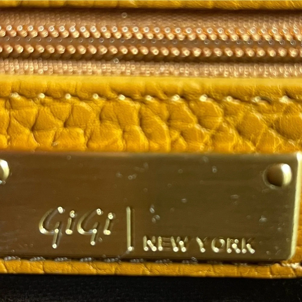 GiGi New York Hayden Saddle Satchel Pebbled Leather Crossbody Bag Brown